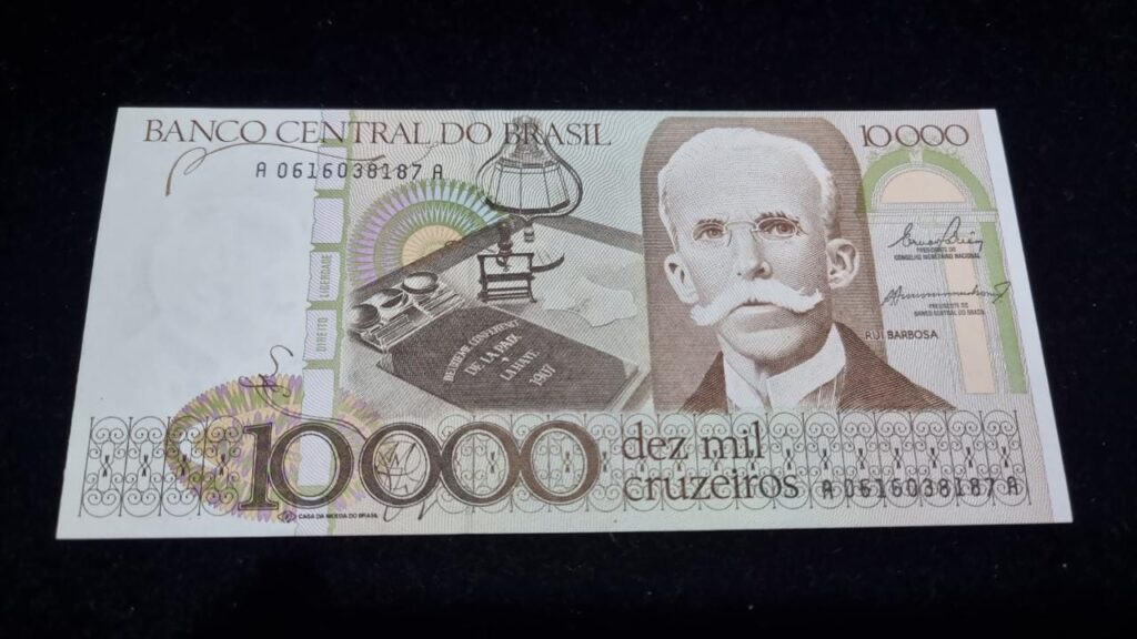 Cédula de 10 mil cruzeiros de 1984 – Ac177 – Catálogo Amigo